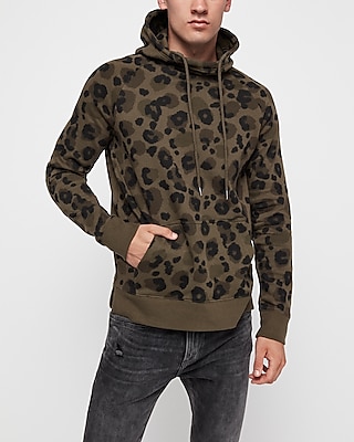 mens leopard print hoodie