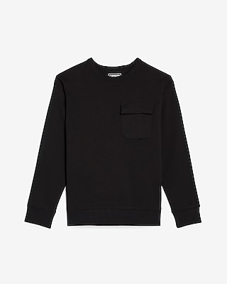 crew neck sweatshirt with pocket