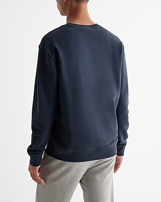 Cotton Terry Fleece Crew Neck Sweatshirt