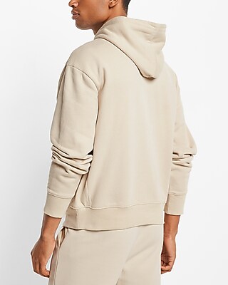 Suede Fleece X Logo Hoodie | Express