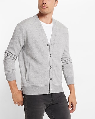 gray cardigan for men