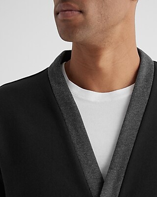 Color Block Trim Fleece Cardigan