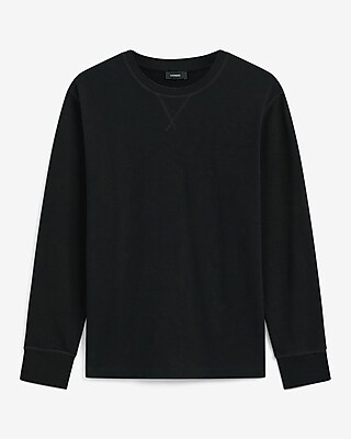 Classic Fit Long Sleeve Crew Neck V-Stitch T-Shirt