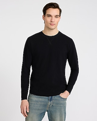 Classic Fit Long Sleeve Crew Neck V-Stitch T-Shirt