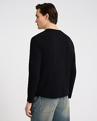 Classic Fit Long Sleeve Crew Neck V-Stitch T-Shirt