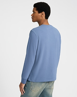 Classic Fit Long Sleeve Crew Neck V-Stitch T-Shirt