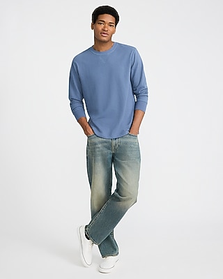 Classic Fit Long Sleeve Crew Neck V-Stitch T-Shirt