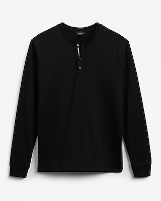 Contrast Tape Long Sleeve Henley - image 5