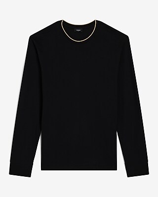 Tipped Luxe Pique Long Sleeve T-Shirt