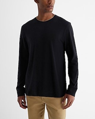 Tipped Luxe Pique Long Sleeve T-Shirt