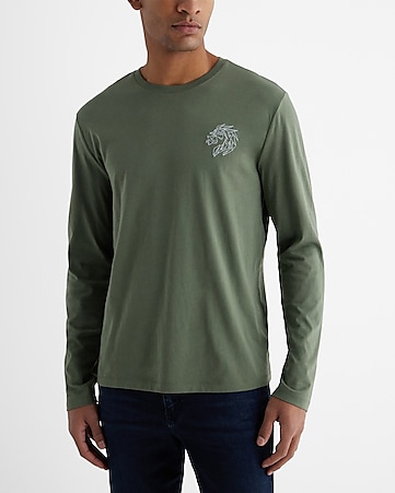 Buy Men Green Graphic Print Crew Neck Graphic T-Shirts Online - 803185