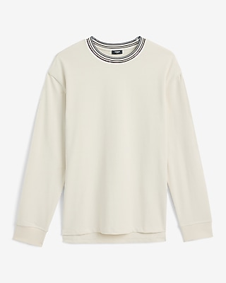 Tipped Classic Fit Luxe Pique Long Sleeve T-Shirt