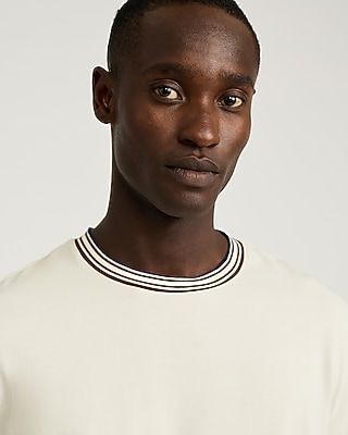 Tipped Classic Fit Luxe Pique Long Sleeve T-Shirt