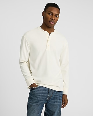 Heavyweight Loose Long Sleeve Henley