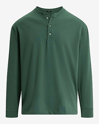 Premium Weight Loose Long Sleeve Henley