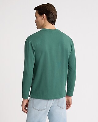 Premium Weight Loose Long Sleeve Henley