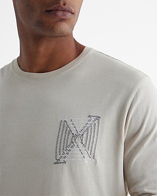 Embroidered X Logo Graphic Long Sleeve T-Shirt