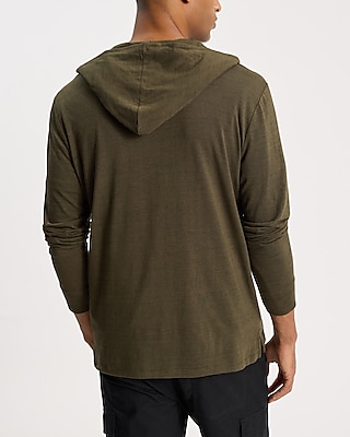 Marled Stripe Henley Hoodie