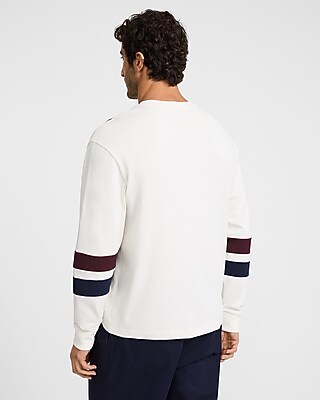 Asymmetrical Racing Striped Long Sleeve T-Shirt