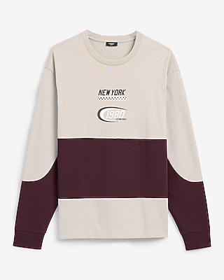 Racing Color Block Long Sleeve T-Shirt