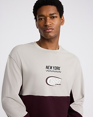 Racing Color Block Long Sleeve T-Shirt