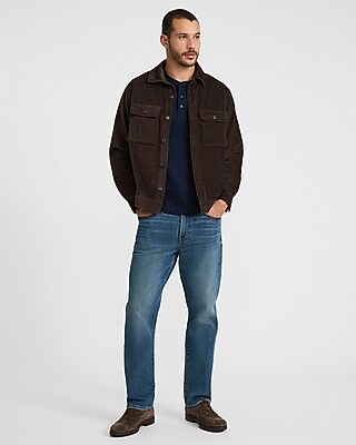 Textured Waffle Long Sleeve Henley