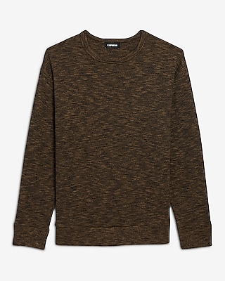 Relaxed Slub Crew Neck Long Sleeve T-Shirt