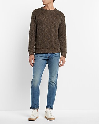 Relaxed Slub Crew Neck Long Sleeve T-Shirt
