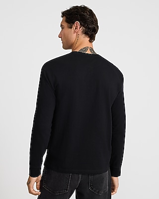 Classic Fit Textured Long Sleeve Henley