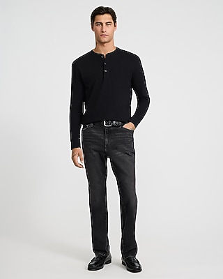 Classic Fit Textured Long Sleeve Henley
