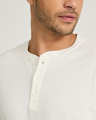Classic Fit Textured Long Sleeve Henley