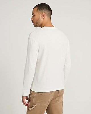 Classic Fit Textured Long Sleeve Henley