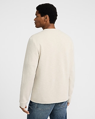 Marled Knit Long Sleeve Henley