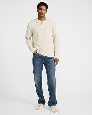 Marled Knit Long Sleeve Henley