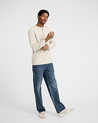 Marled Knit Long Sleeve Henley