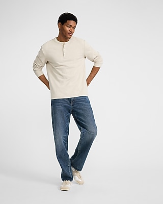 Marled Knit Long Sleeve Henley
