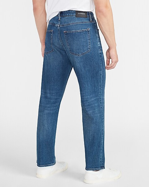 Relaxed Medium Wash Soft Cotton Jeans | Express