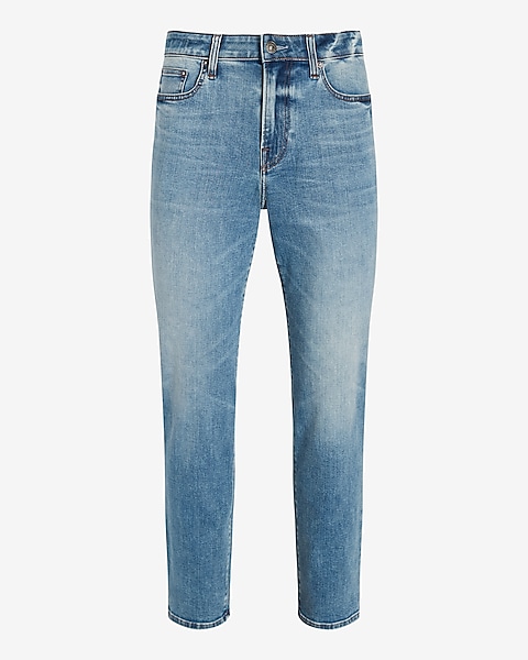 Relaxed Medium Wash Hyper Stretch Jeans | Express
