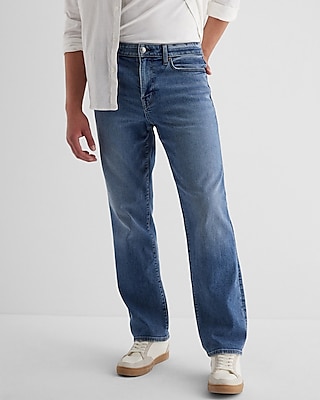Relaxed Medium Wash Stretch Jeans
