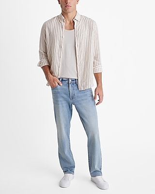 Relaxed Light Wash Stretch Jeans