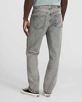 Loose Gray Wash Low Stretch Jeans