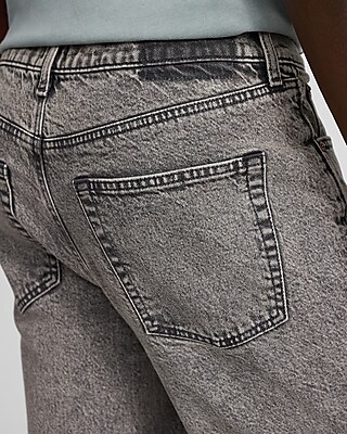 Loose Gray Wash Low Stretch Jeans