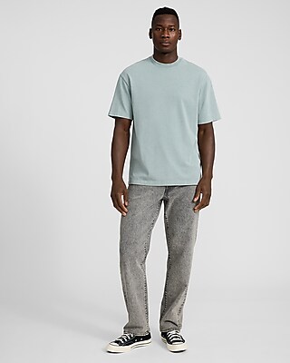 Loose Gray Wash Low Stretch Jeans