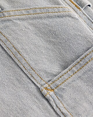 Loose Light Wash Stretch Carpenter Jeans