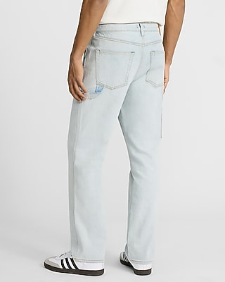 Loose Light Wash Stretch Carpenter Jeans