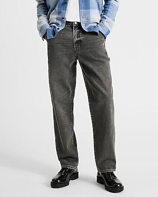 Straight Light Wash Stretch Carpenter Jeans