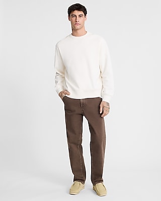 Loose Brown Stretch Carpenter Jeans