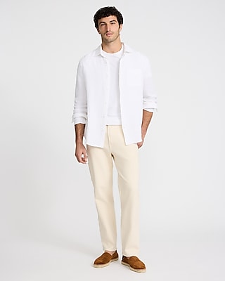 Loose Cream Carpenter Jeans