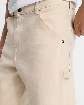 Loose Cream Carpenter Jeans