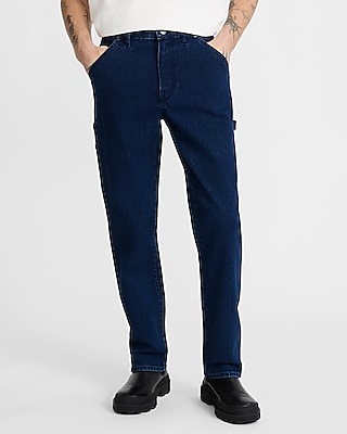 Straight Light Wash Stretch Carpenter Jeans